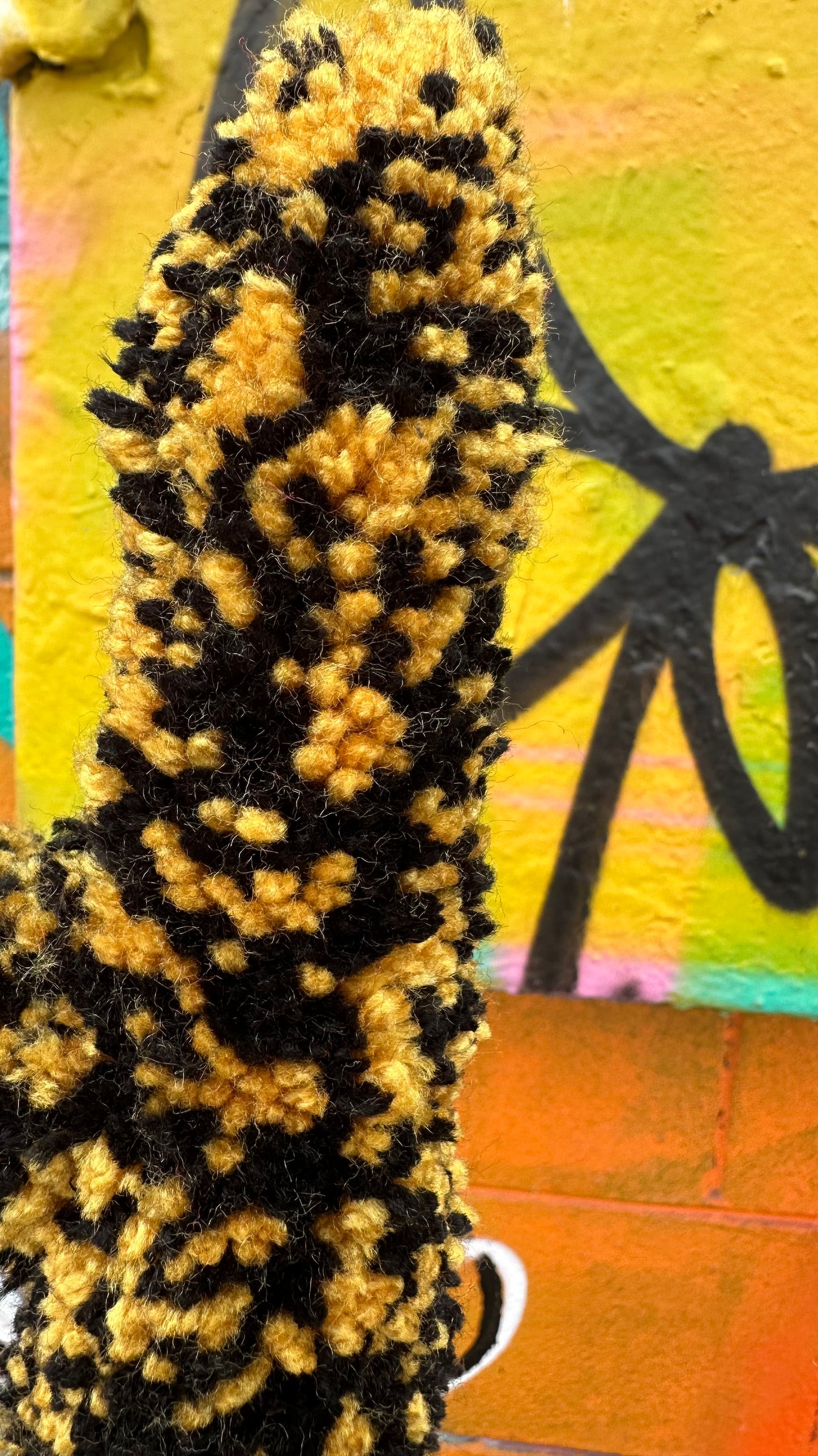 Yarn Cactus: Black and Gold