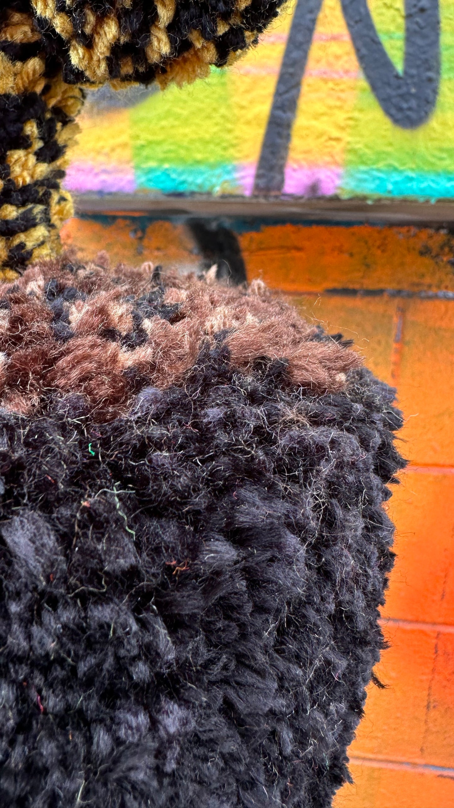 Yarn Cactus: Black and Gold
