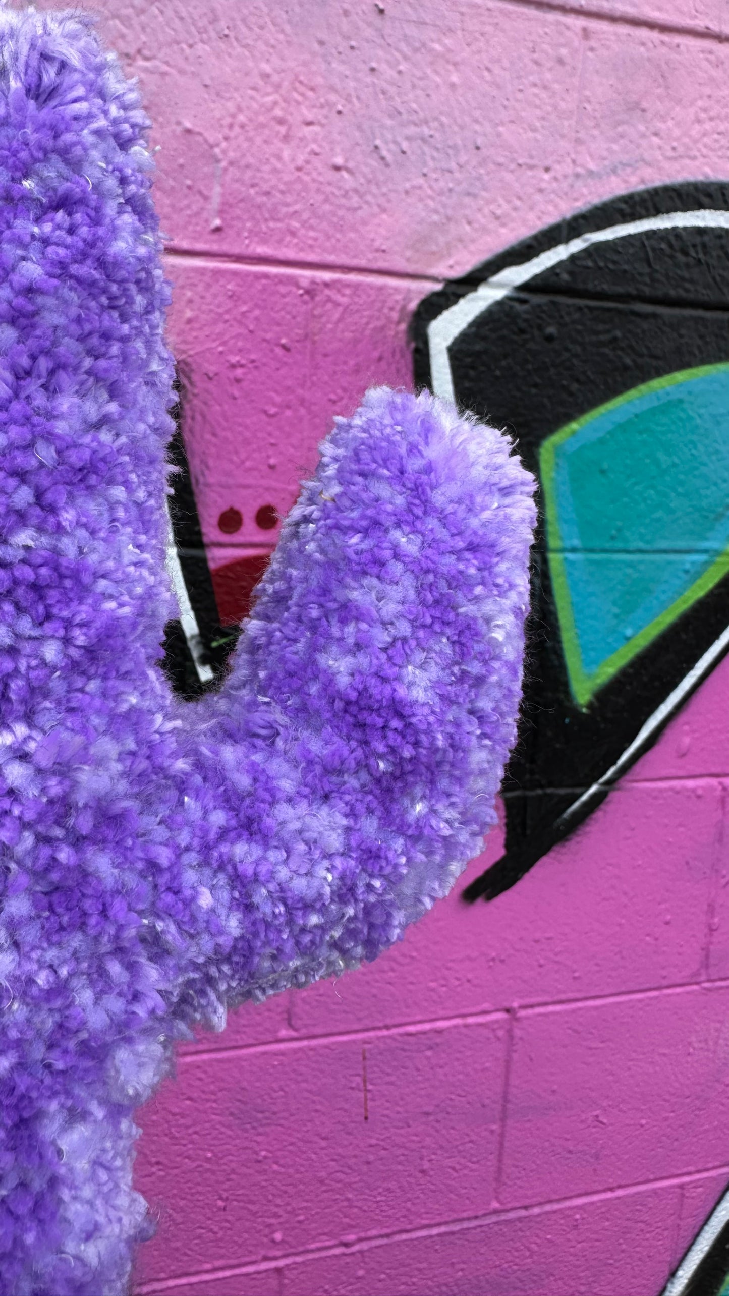 Yarn Cactus: Black and Purple