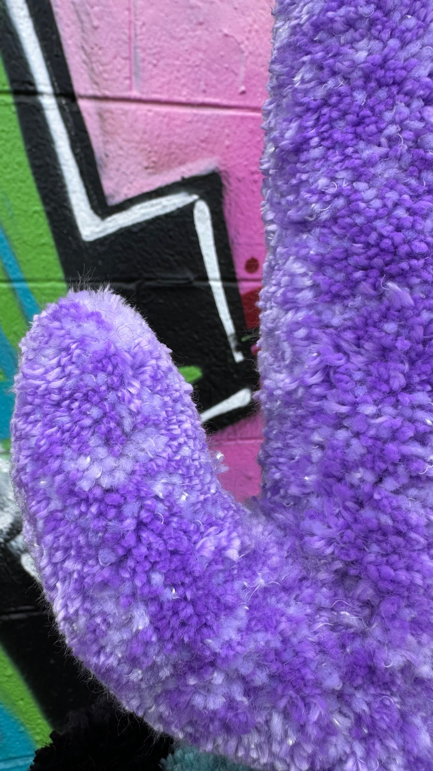 Yarn Cactus: Black and Purple