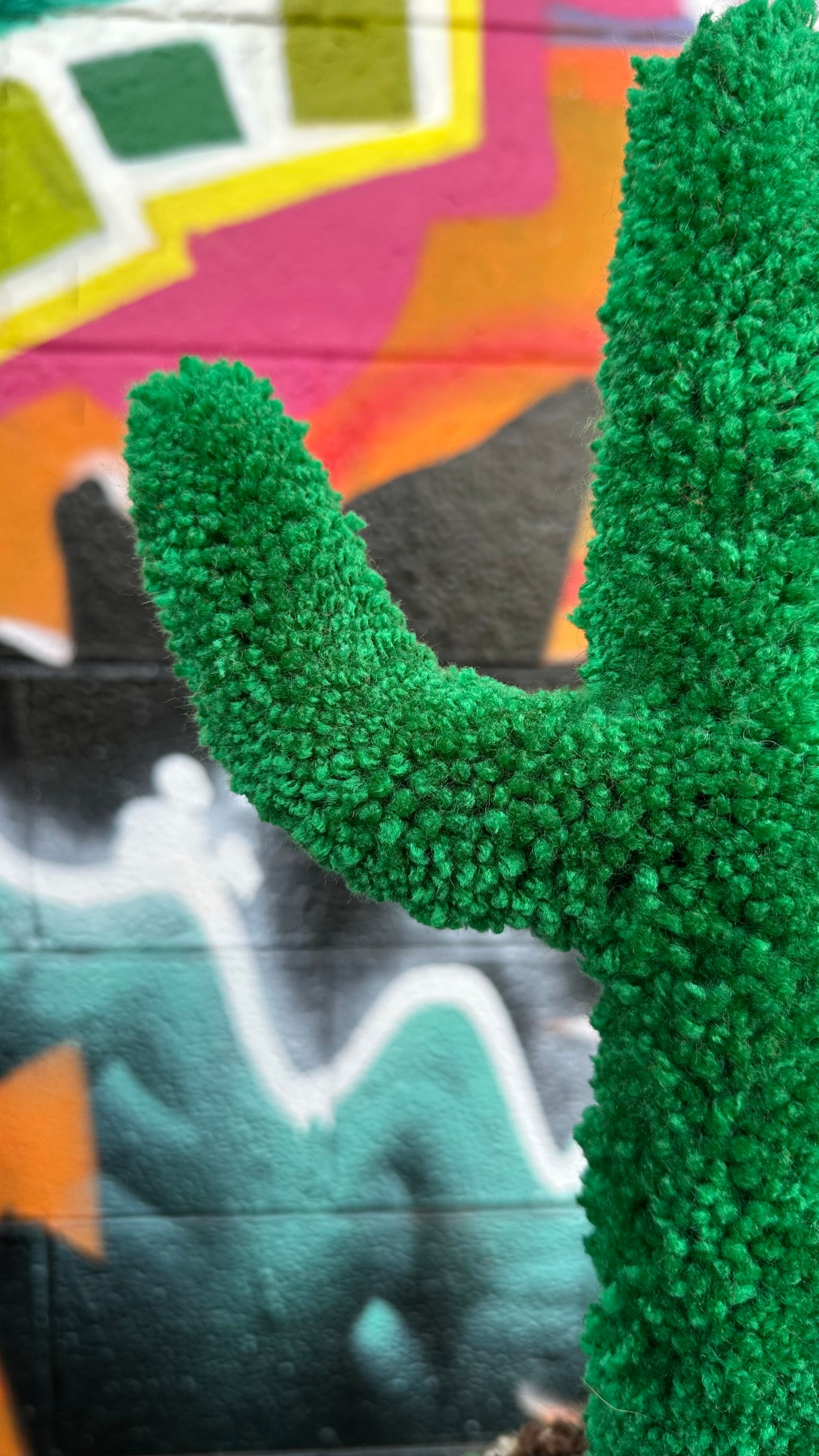 Yarn Cactus: Cream and Green