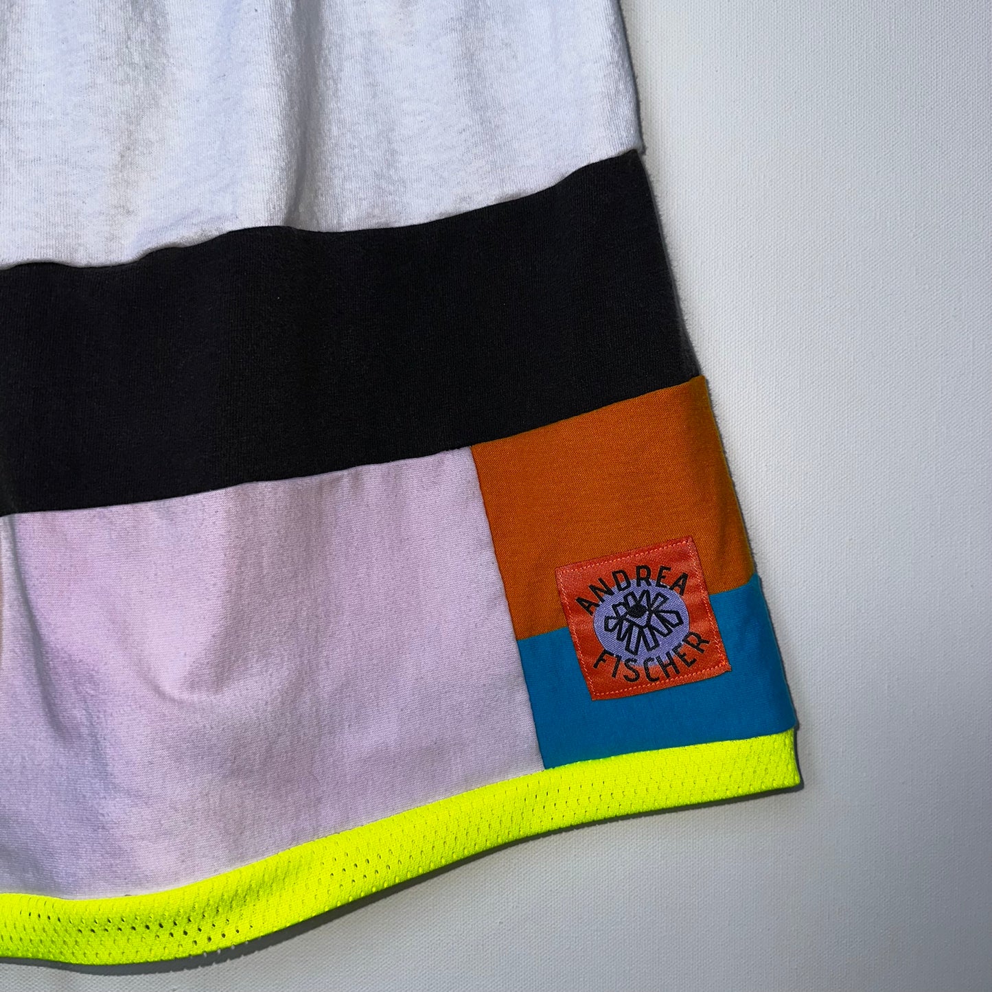 MED. Shorts: Smiley Face Patchwork